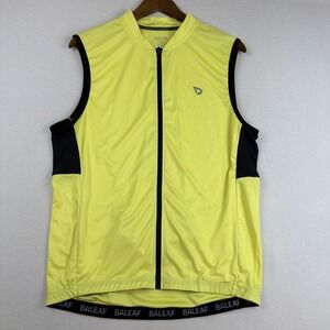 Baleaf Cycling Full Zip Sleeveless Jersey Mens Size XL Athletic Rear Pocket